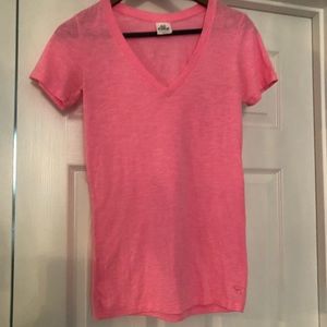 VS Pink pink v-neck soft XS t-shirt.—fits like SM